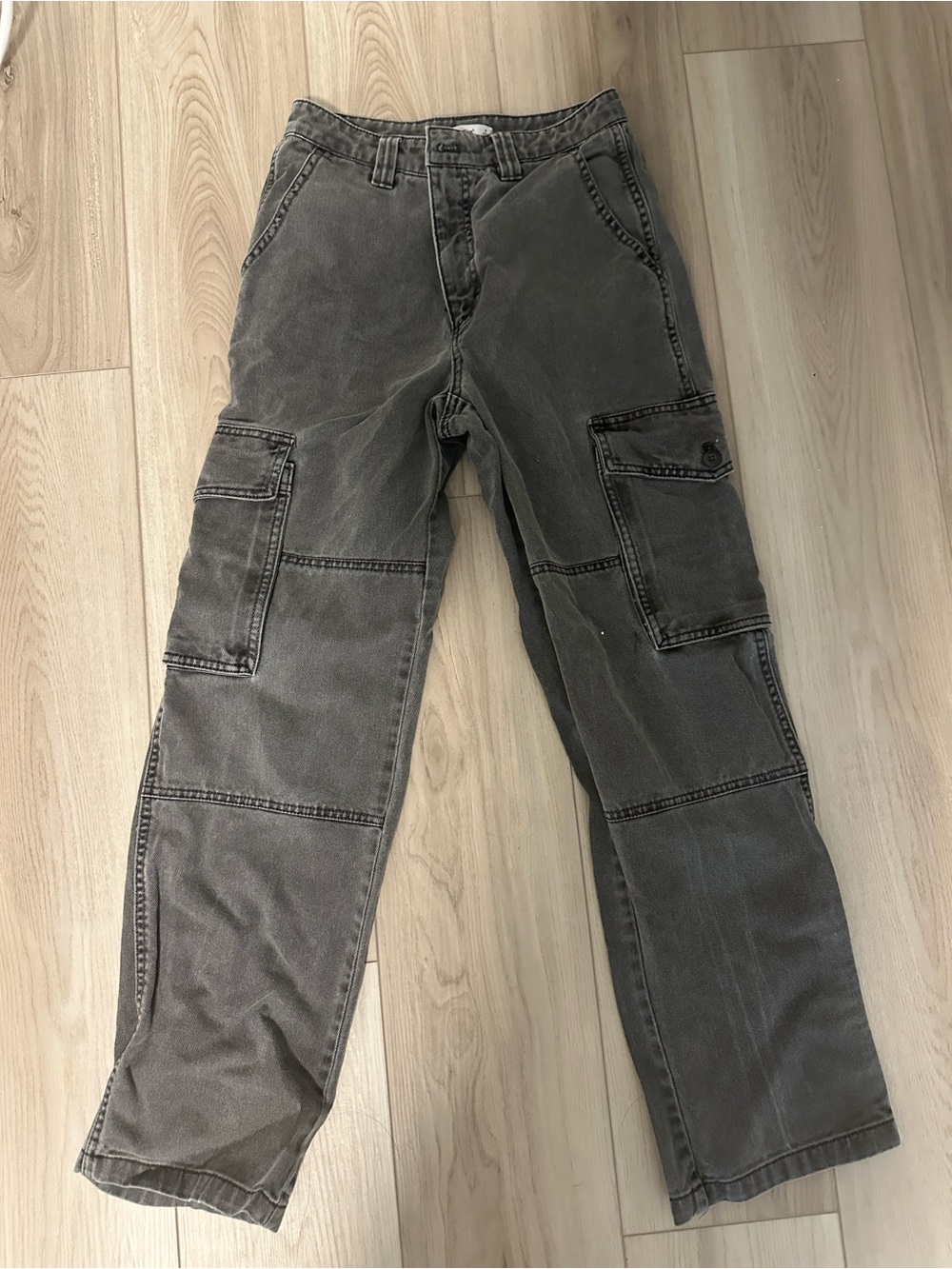 TNA Women's Gray Cargo Pants with Utility Pockets